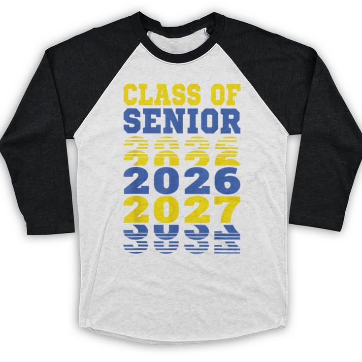 Class Of 2026 2027 Senior Graduation Students Baseball Raglan Shirt