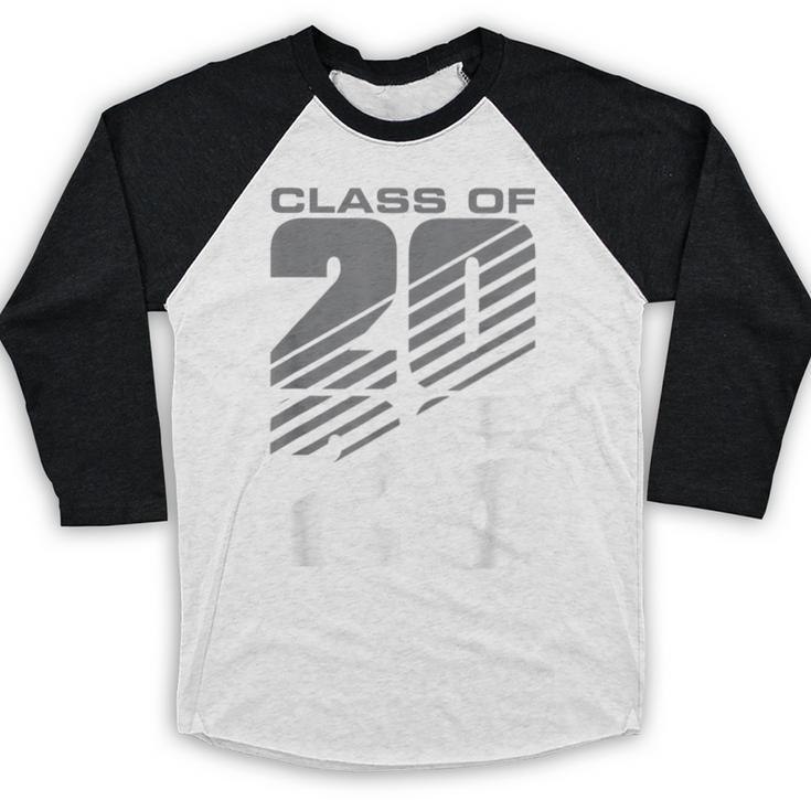 Class Of 2026 High School Senior Graduation Grey Sport Style Baseball Raglan Shirt