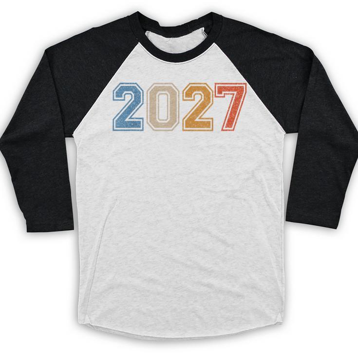 Class Of 2027 Graduate Shirts For Men Women Graduation Retro Baseball Raglan Shirt