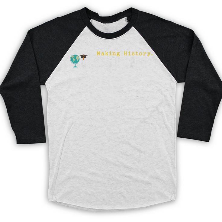 Class Of 2027 Graduation Making History Seniors Graduate Baseball Raglan Shirt