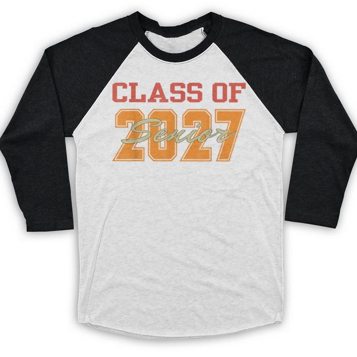Class Of 2027 Graduation Senior Back To School 2026 Graduat Baseball Raglan Shirt