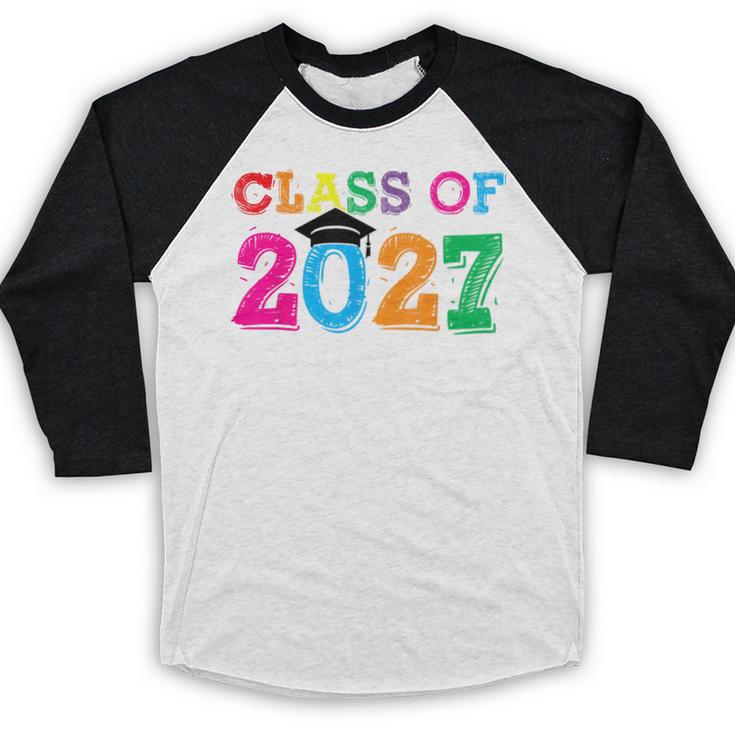Class Of 2027 Shirt For Boys And Girls Fun 2027 Graduation Baseball Raglan Shirt