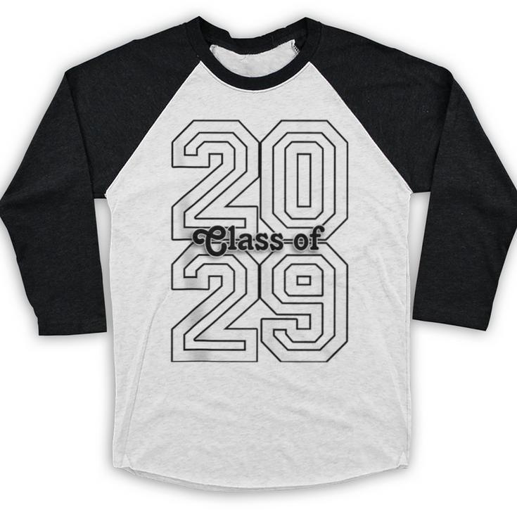 Class Of 2029 Graduating School Class Of 2029 Graduation Baseball Raglan Shirt