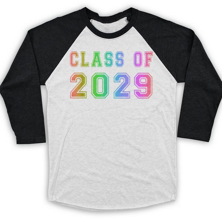 Class Of 2029 High School Graduation Date GraduateShirt Baseball Raglan Shirt