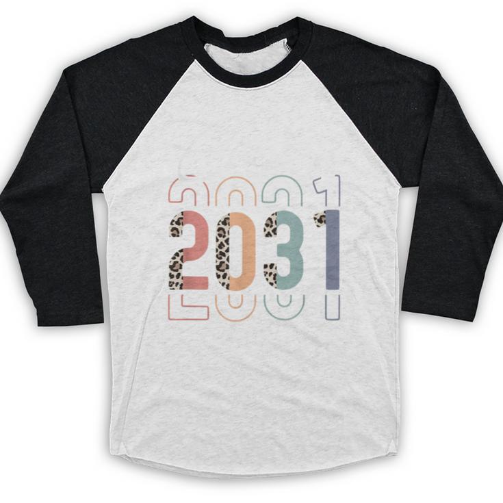 Class Of 2031 School College Retro Graduation Vintage Grad Baseball Raglan Shirt