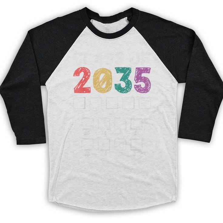 Class Of 2035 Graduation Check List Baseball Raglan Shirt