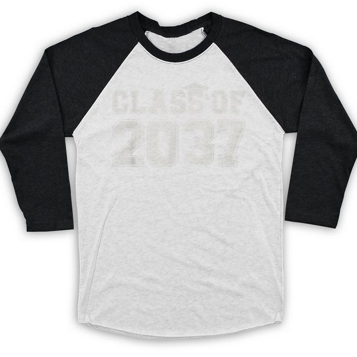 Class Of 2037 Kindergarten To Graduation First Day Of School Baseball Raglan Shirt
