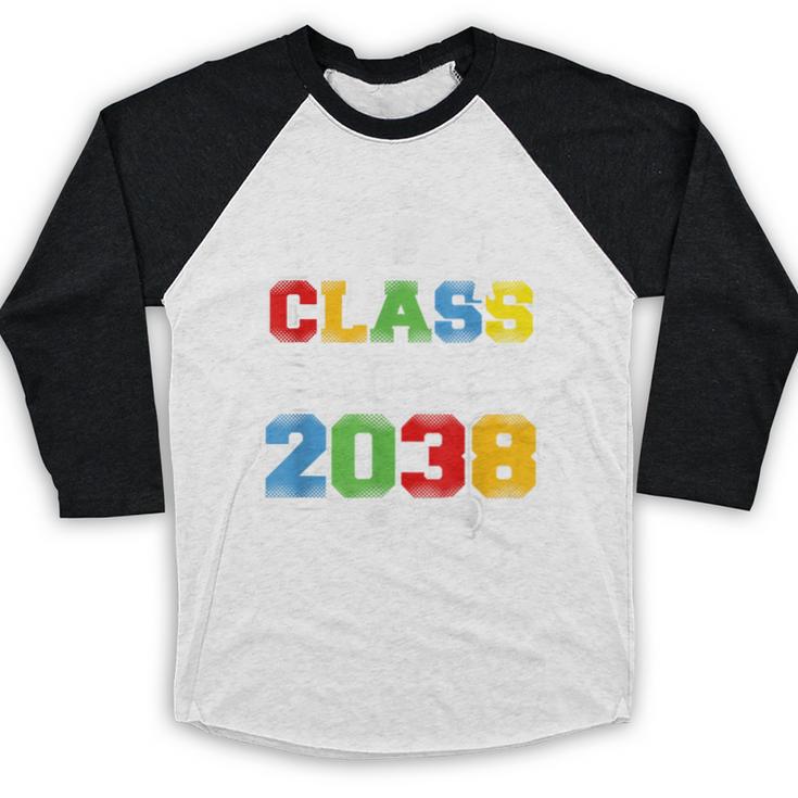 Class Of 2038 First Day Of School & Graduation 2038 Baseball Raglan Shirt