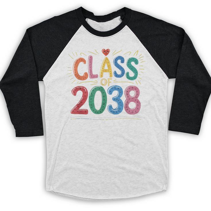 Class Of 2038 Pre K Graduate Preschool Graduation Baseball Raglan Shirt