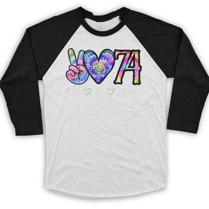 Class Of 74 1974 50th Class Reunion Tie Dye Graduation Items Baseball Raglan Shirt