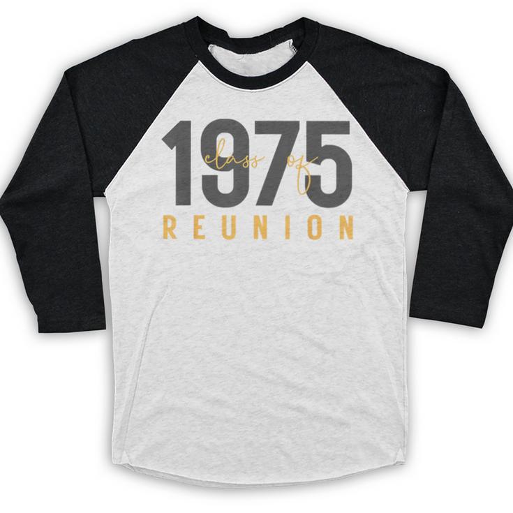 Classic Retro Vintage Class Of 1975 Reunion 50th Graduation Baseball Raglan Shirt