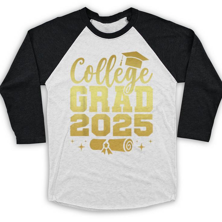 College Grad Class Of 2025 Senior Graduate Graduation Baseball Raglan Shirt