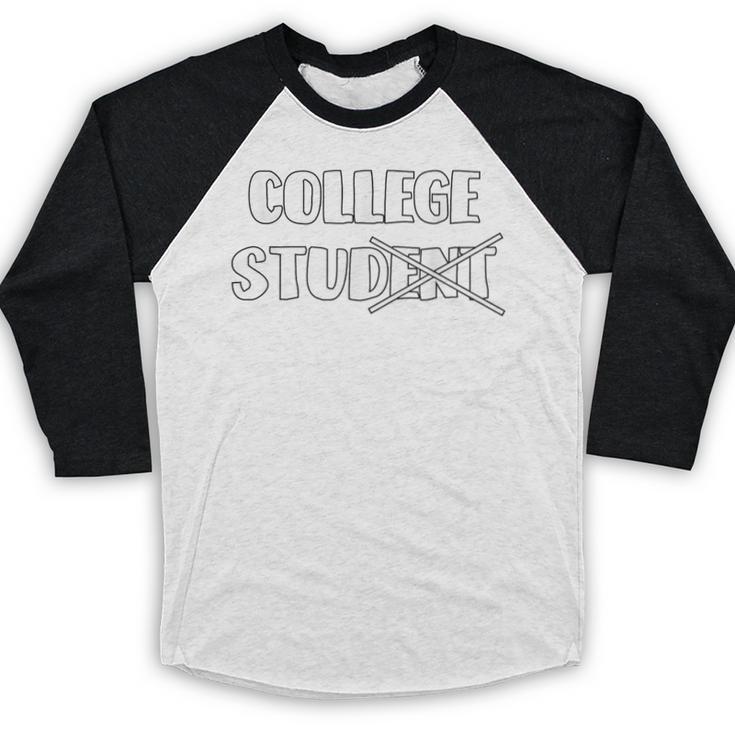 College Humor College Graduation Party Shirts Supplies Men Baseball Raglan Shirt