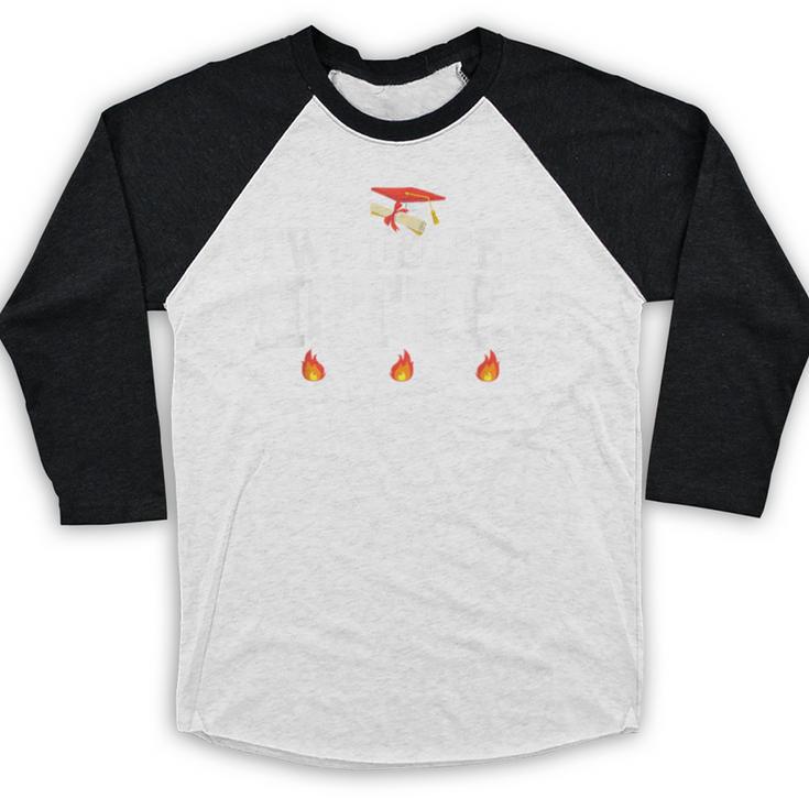 College Masters Degree Graduation Two Degrees Hotter Baseball Raglan Shirt