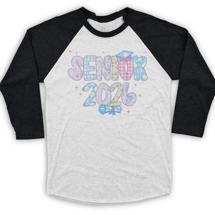 Coquette Senior-Class Of 2026 Preppy Graduation Graduate Baseball Raglan Shirt
