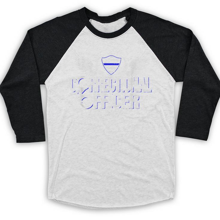 Corrections Officer 2018 Graduation Silver Line T-Shirt Baseball Raglan Shirt