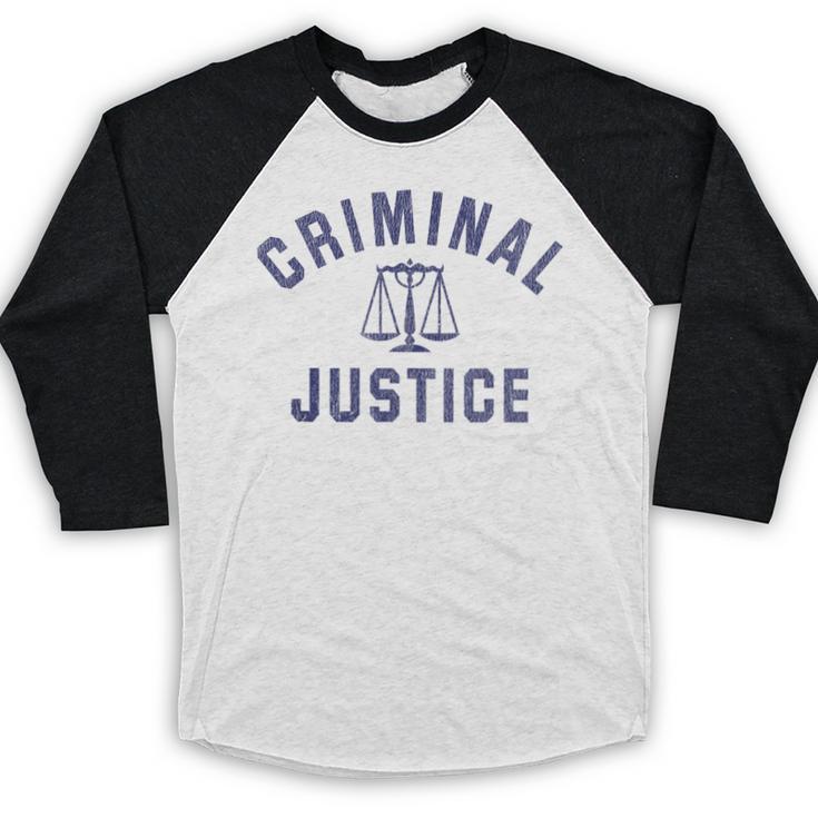 Criminal Justice Major College Graduate Graduation Baseball Raglan Shirt