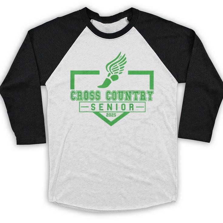 Cross Country Senior Night Senior 2025 Graduation Party 23 Baseball Raglan Shirt