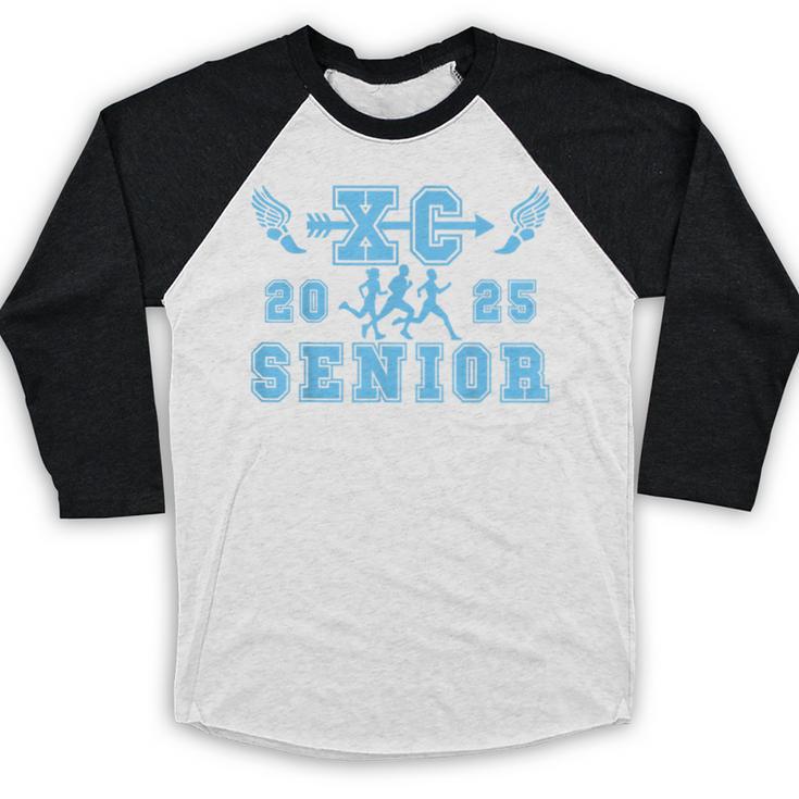 Cross Country Senior Night Senior 2025 Graduation Party 25 Baseball Raglan Shirt