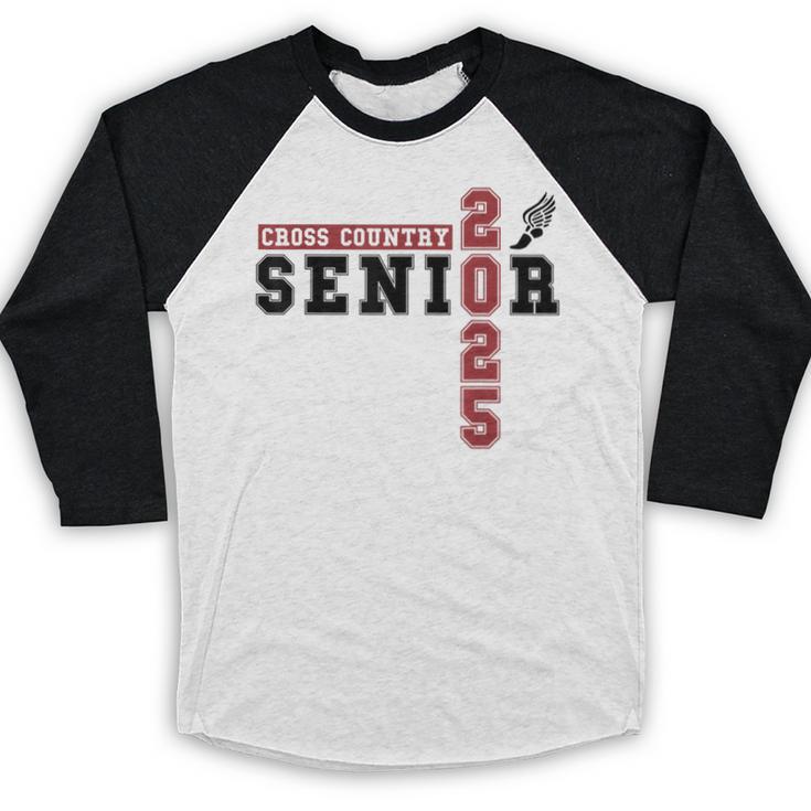 Cross Country Senior Night Senior 2025 Graduation Party 46 Baseball Raglan Shirt