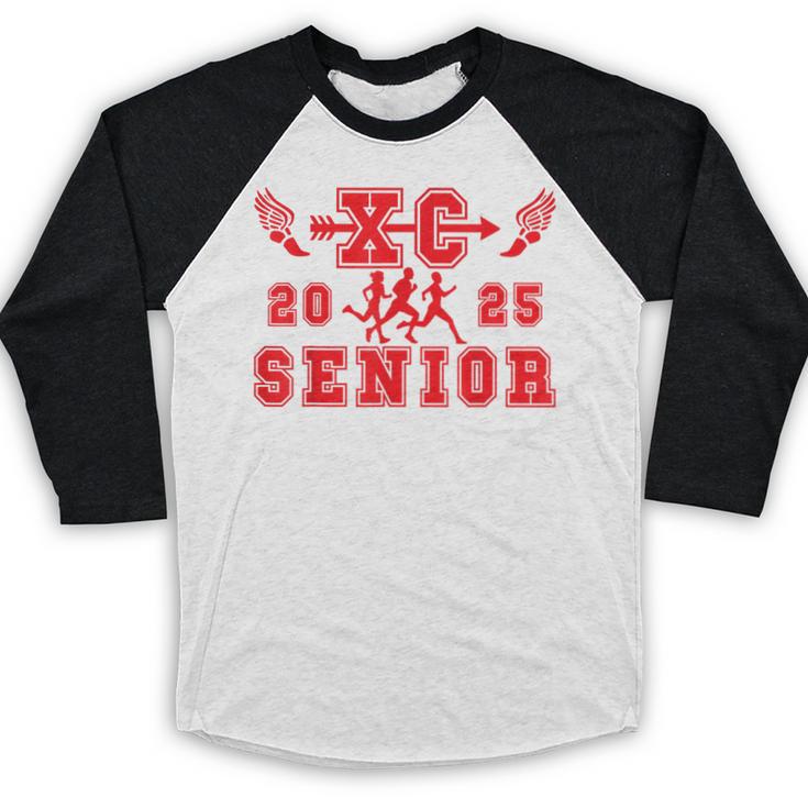 Cross Country Senior Night Senior 2025 Graduation Party 5 Baseball Raglan Shirt