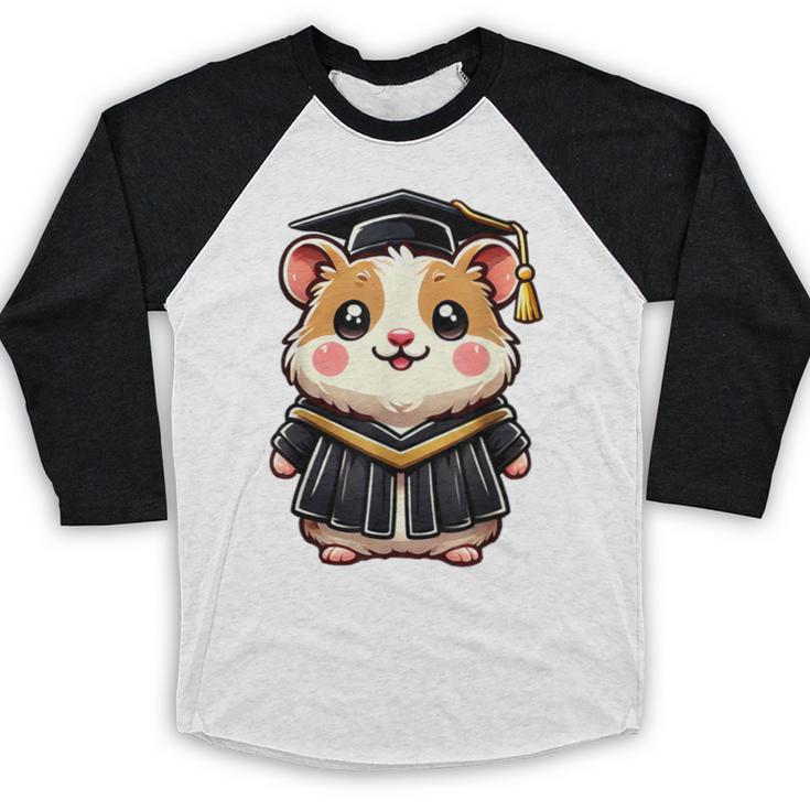 Cute Hamster Graduation Baseball Raglan Shirt
