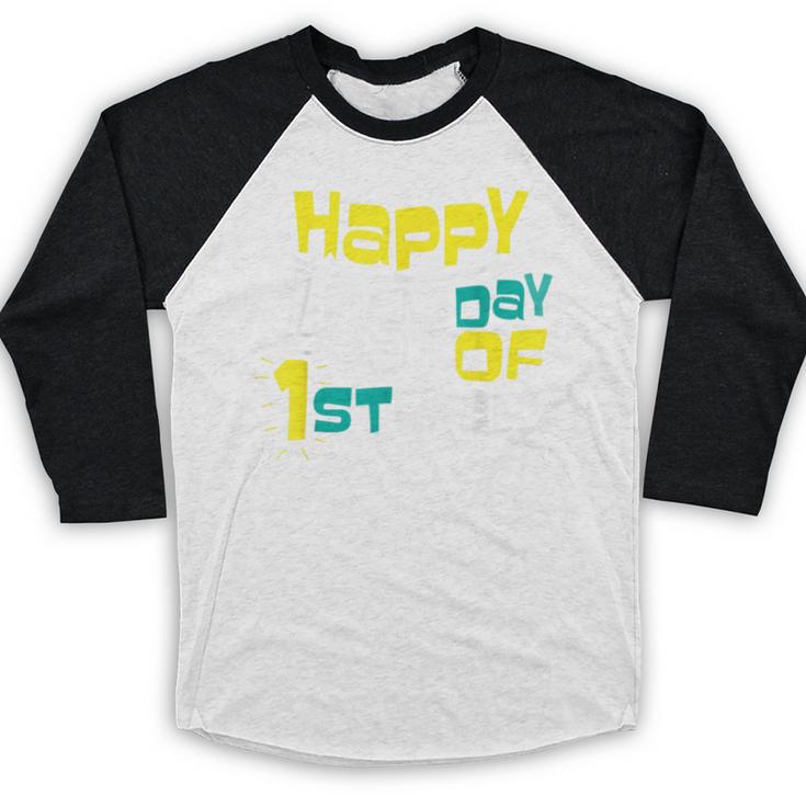 Cute Happy Last Day Of 1st Grade Shirt Kids Graduation Baseball Raglan Shirt