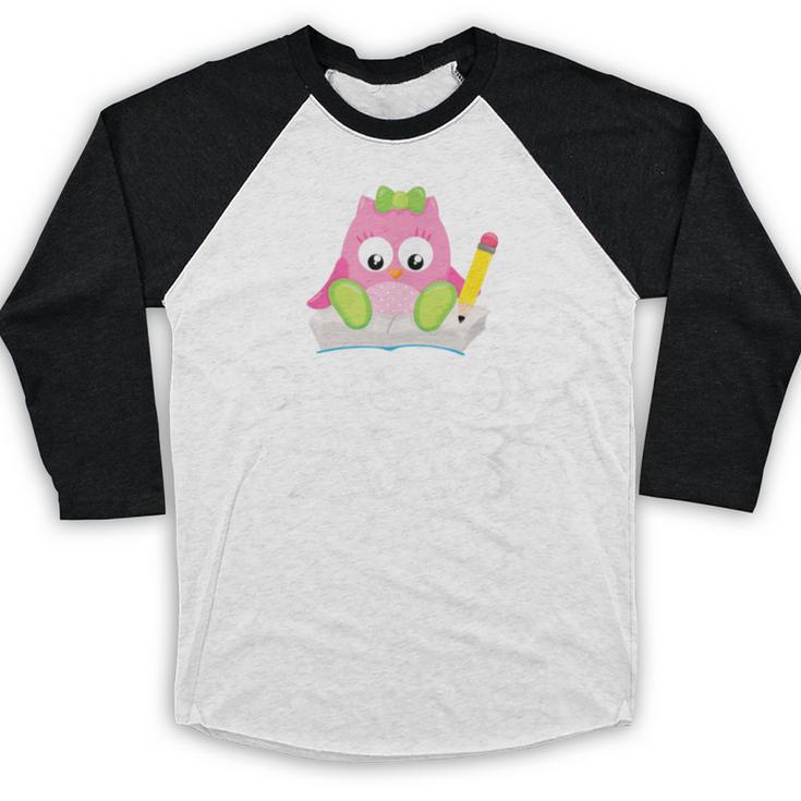 Cute Pink School Owl Class Of 2018 Graduation Baseball Raglan Shirt