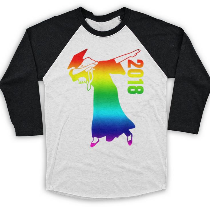 Dabbing Graduate 2018 Graduation Celebration Baseball Raglan Shirt