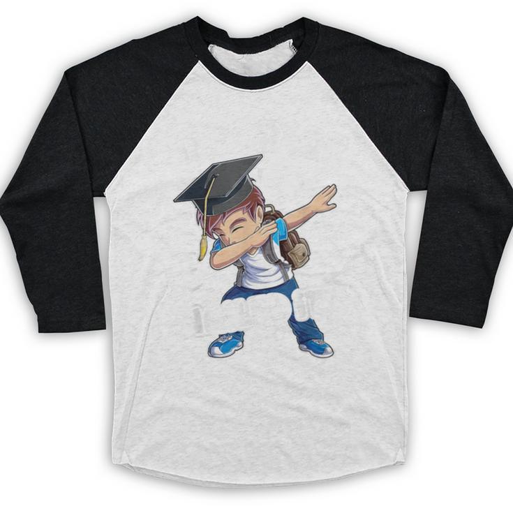 Dabbing Graduation Boy 1st Grade Class Of 2021 Nailed It Baseball Raglan Shirt