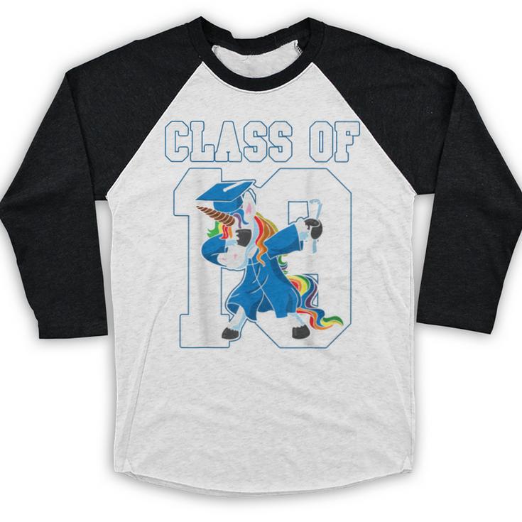 Dabbing Graduation Class Of 2019 Unicorn Shirt Baseball Raglan Shirt