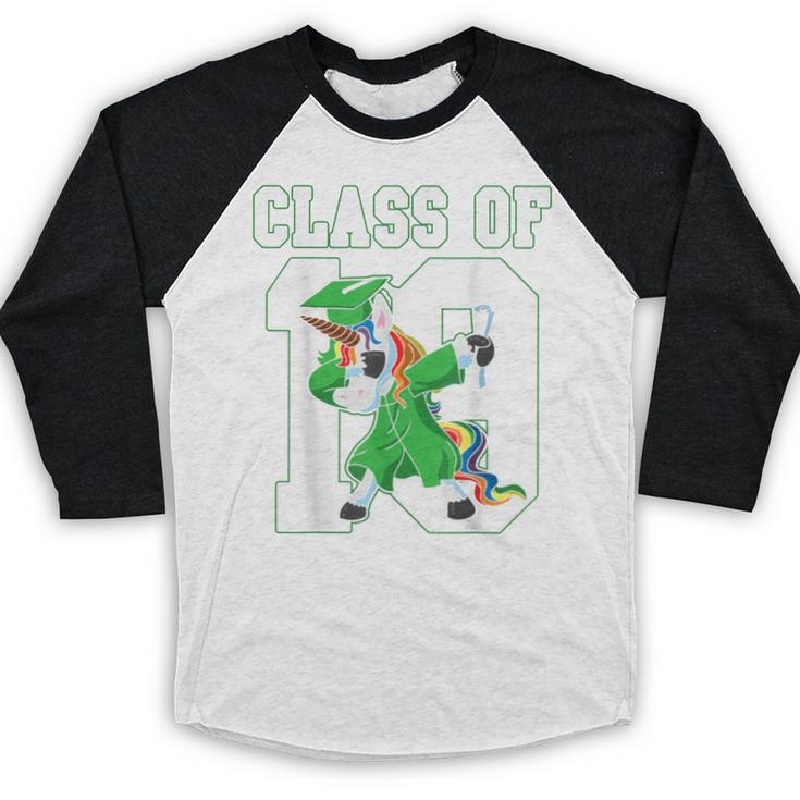 Dabbing Graduation Class Of 2019 Dabbing Unicorn Tee Baseball Raglan Shirt