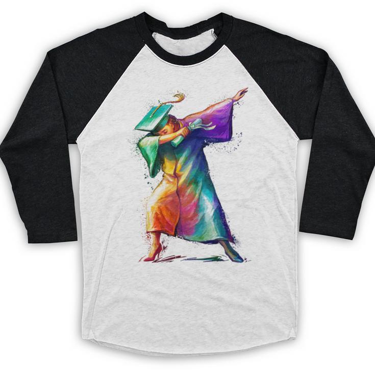 Dabbing Graduation Women Baseball Raglan Shirt