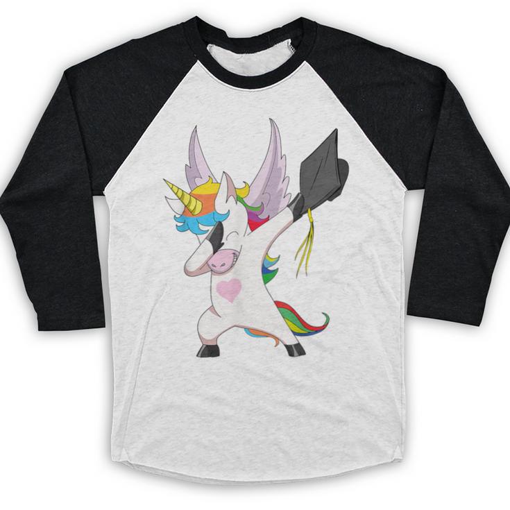 Dabbing Unicorn Graduation Class Of 2019 Women Baseball Raglan Shirt