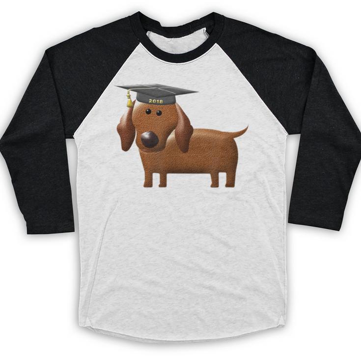 Dachshund Graduation 2018 Dog Graduation Shirt For Men Women Kids Baseball Raglan Shirt