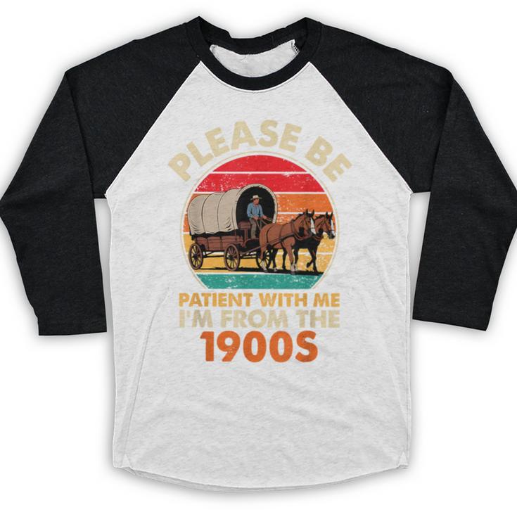 Dad Father's Day Please Be Patient I'm From The 1900s Baseball Raglan Shirt