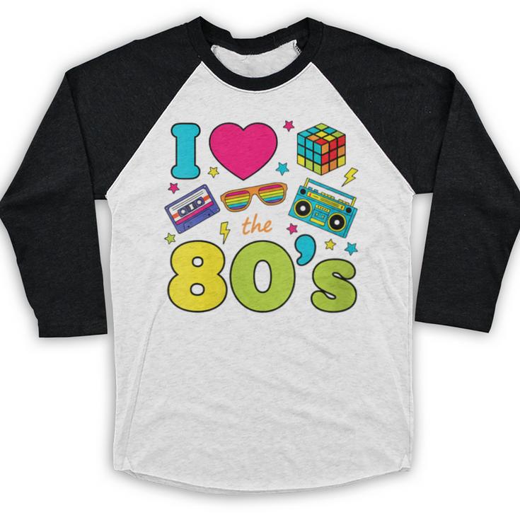 Dad I Love The 80's Retro 80s Nostalgia For Dad Baseball Raglan Shirt Dad I Love The 80's Retro 80s Nostalgia For Dad Baseball Raglan Shirt