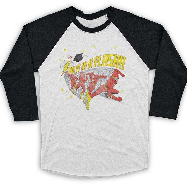 DC Comics The Flash Graduation Did It In A Flash Baseball Raglan Shirt