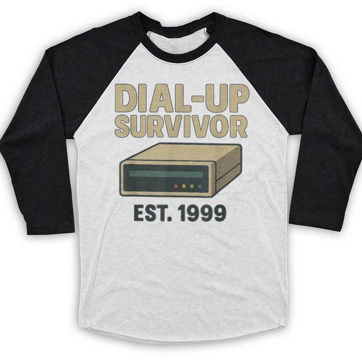 Dial Up Survivor Retro 90s Internet Nostalgia Baseball Raglan Shirt Dial Up Survivor Retro 90s Internet Nostalgia Baseball Raglan Shirt
