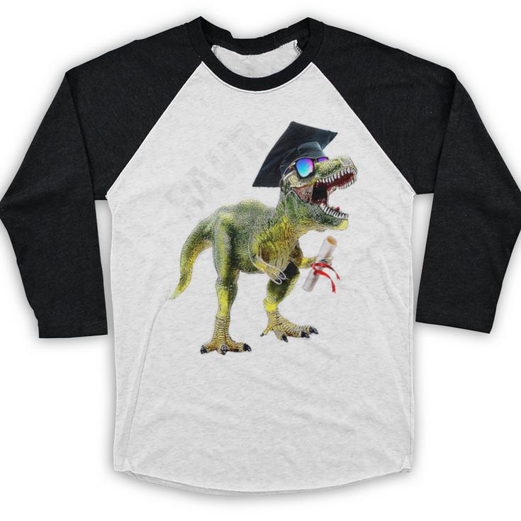 DinosaurRex Rawr Last Day Of School Graduation Shirt Baseball Raglan Shirt