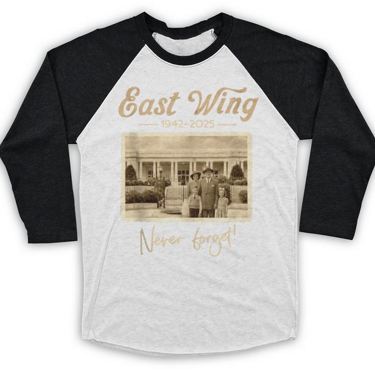 East Wing Never Forget American Vintage Nostalgia Baseball Raglan Shirt East Wing Never Forget American Vintage Nostalgia Baseball Raglan Shirt