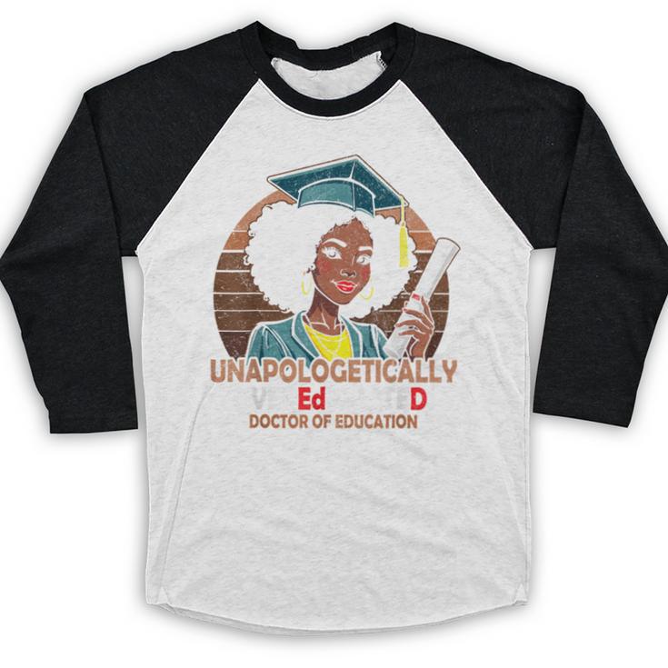 EdD Black Girls Doctor Of Education Graduation Black Women Baseball Raglan Shirt