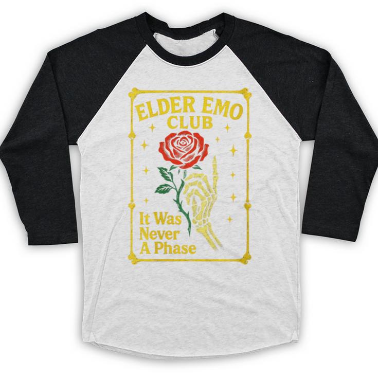 Elder Emo Club Emo Gothic Music Nostalgia Baseball Raglan Shirt