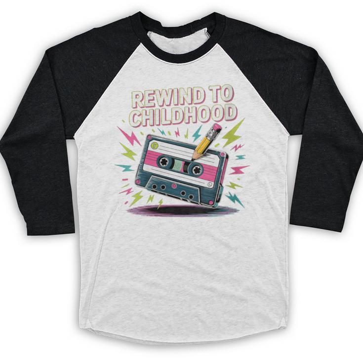 Elder Millennials Embracing 90s Rewind Nostalgia Vibes Baseball Raglan Shirt