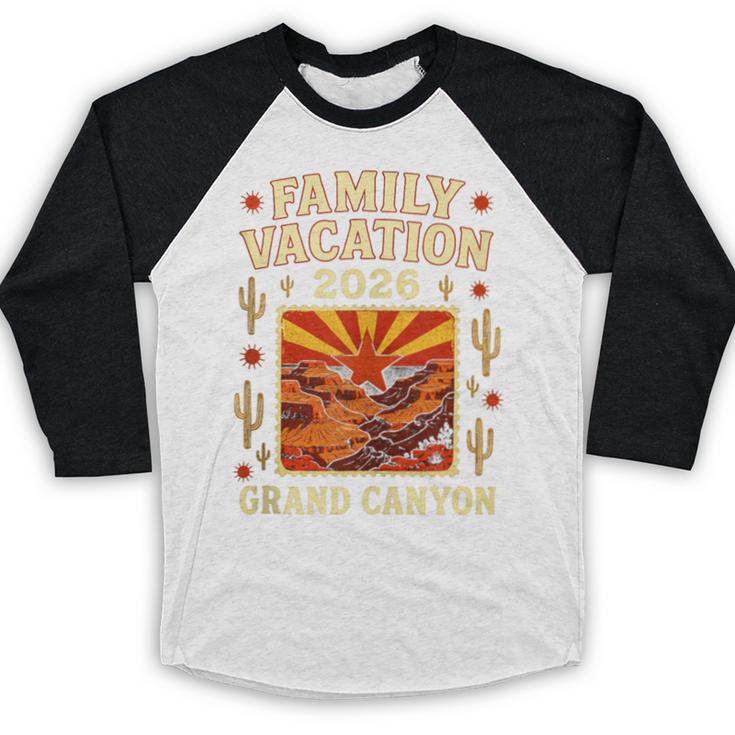 Family Vacation Grand Canyon 2026 Nostalgia Baseball Raglan Shirt