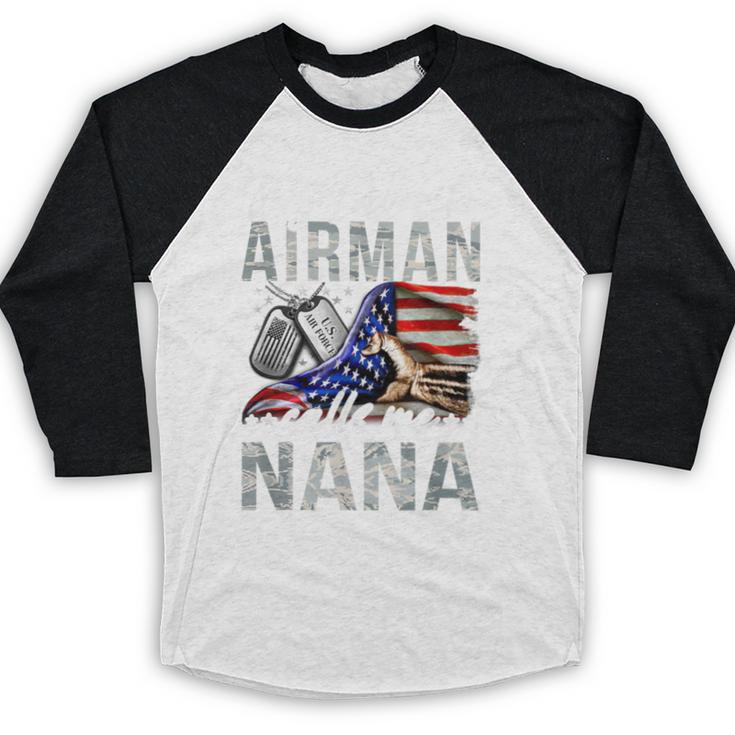 My Favorite Airman Calls Me Nana Air Force Graduation Nana Baseball Raglan Shirt