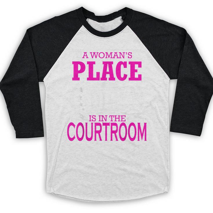 Female Lawyer Women Law Student Graduation Bar Exam Baseball Raglan Shirt