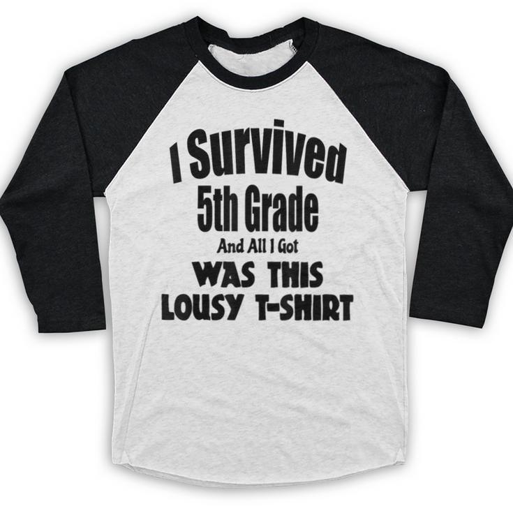 Fifth 5th Grade Graduation Shirt Child Graduate Education Baseball Raglan Shirt