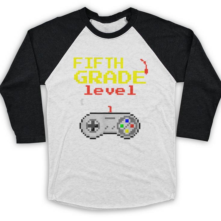 Fifth Grade Graduation Video Game Shirt Baseball Raglan Shirt