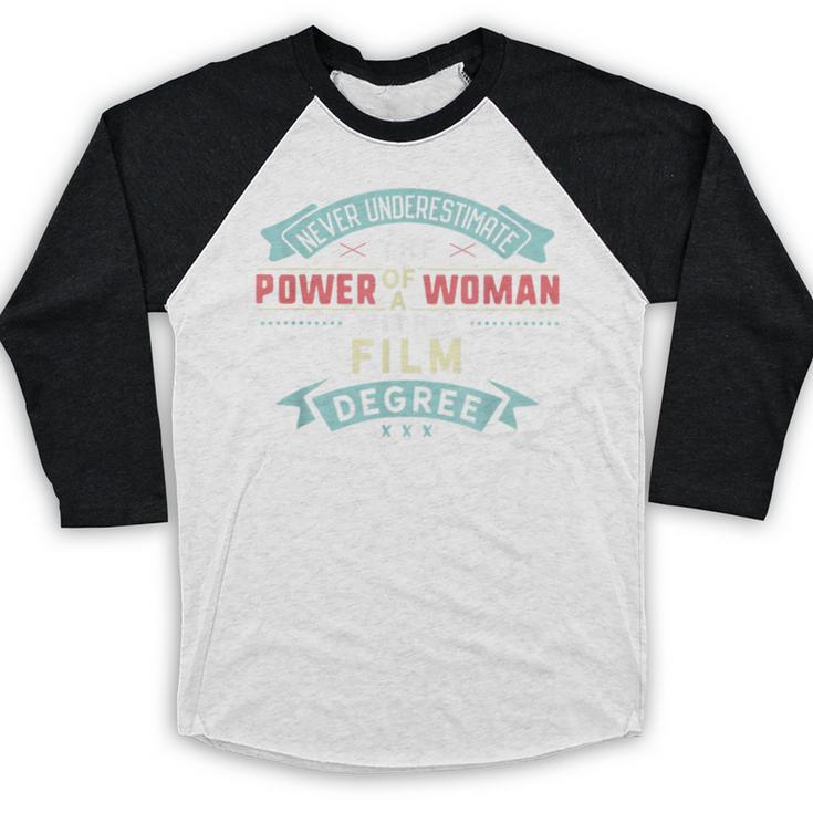 Film Degree Major Shirt Strong Woman Graduation Baseball Raglan Shirt